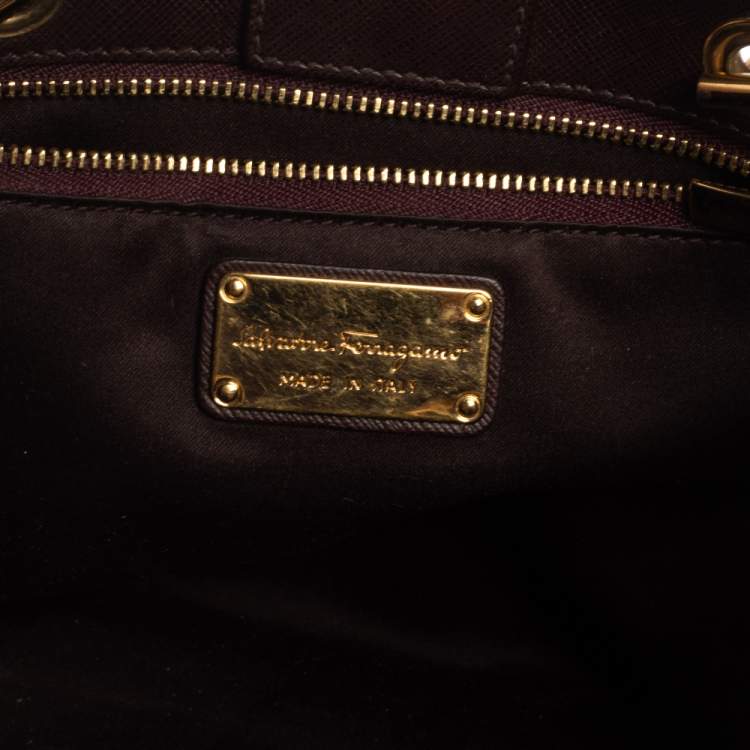 Pre Owned Salvatore Ferragamo Ombre Pink Leather Vany Tote