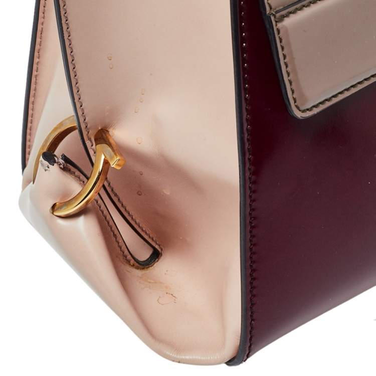 Pre Owned Salvatore Ferragamo Multicolor Patent Leather Large Sofia Top Handle Bag