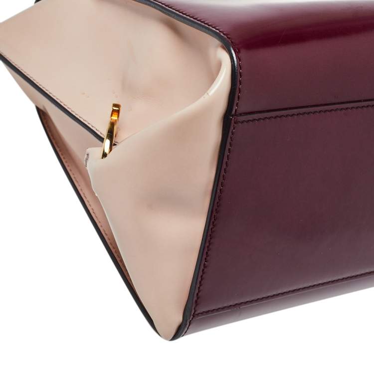Pre Owned Salvatore Ferragamo Multicolor Patent Leather Large Sofia Top Handle Bag