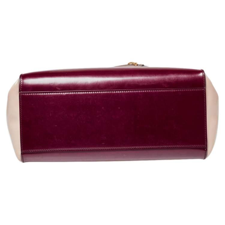 Pre Owned Salvatore Ferragamo Multicolor Patent Leather Large Sofia Top Handle Bag