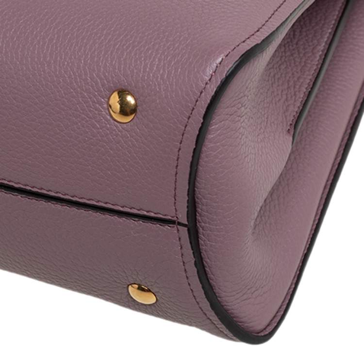 Pre Owned Salvatore Ferragamo Old Rose Leather Margot Top Handle Bag