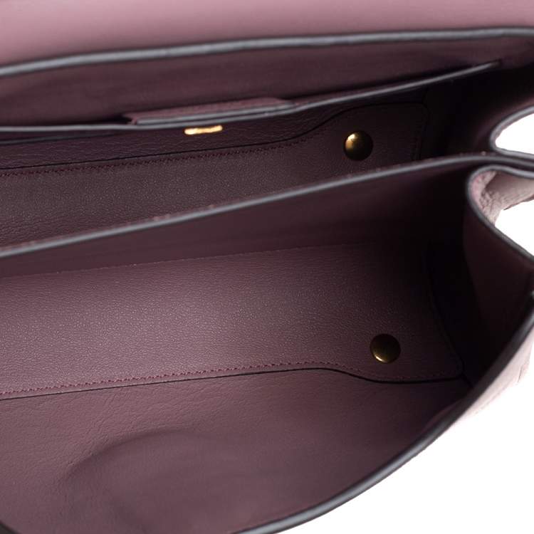 Pre Owned Salvatore Ferragamo Old Rose Leather Margot Top Handle Bag
