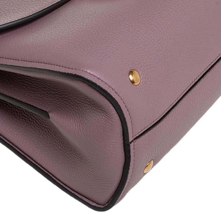 Pre Owned Salvatore Ferragamo Old Rose Leather Margot Top Handle Bag