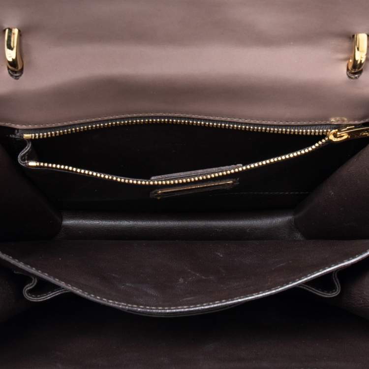 Pre Owned Salvatore Ferragamo Brown Leather Jody Shoulder Bag