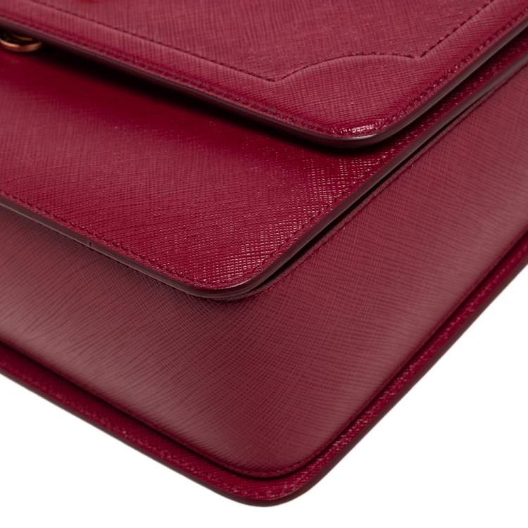Pre Owned Salvatore Ferragamo Dark Red Leather Seila Top Handle Bag 