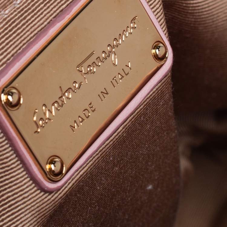 مملوكة مسبقًا Salvatore Ferragamo Pink Quilted Leather Bow Zip Genette Shoulder Bag