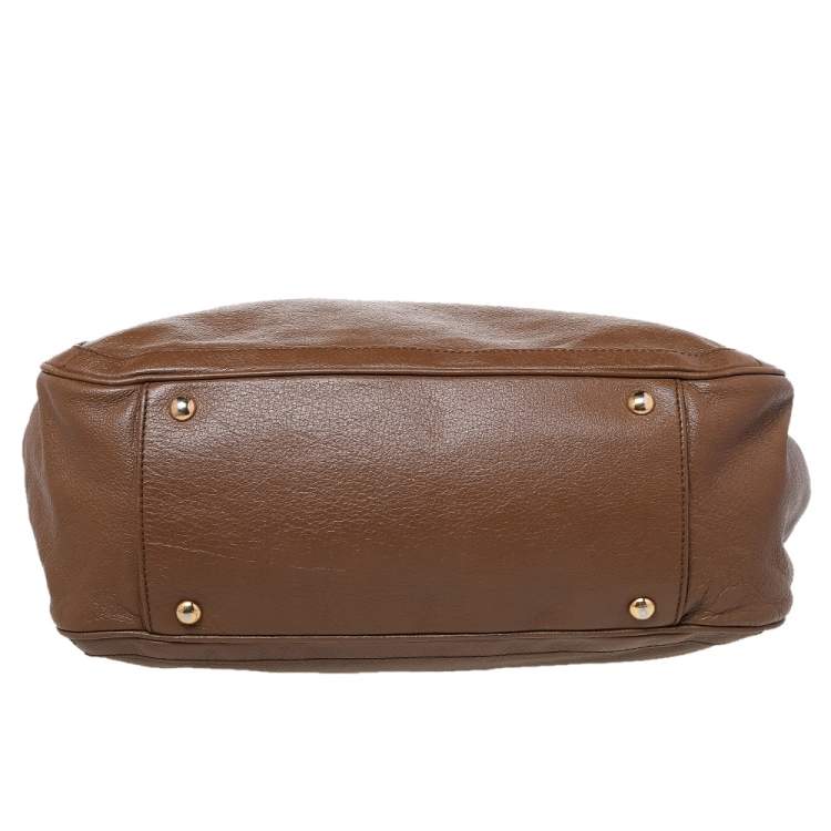 Pre Owned Salvatore Ferragamo Brown Leather Betulla Tote