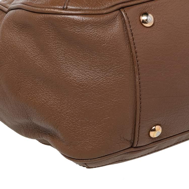 Pre Owned Salvatore Ferragamo Brown Leather Betulla Tote