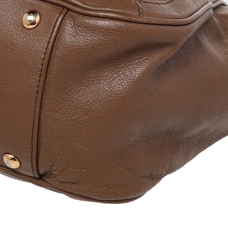 Pre Owned Salvatore Ferragamo Brown Leather Betulla Tote