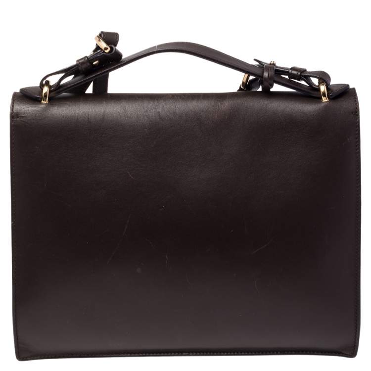 Pre Owned Salvatore Ferragamo Chocolate Brown Leather Marisol Shoulder Bag