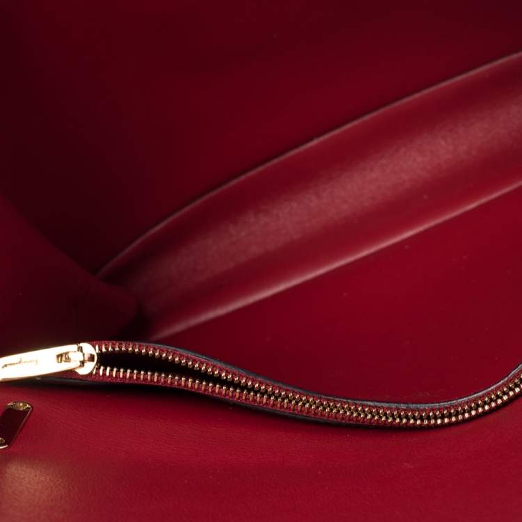 Pre Owned Salvatore Ferragamo Chocolate Brown Leather Marisol Shoulder Bag