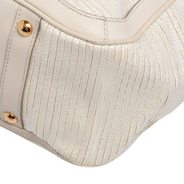 Pre Owned Salvatore Ferragamo Beige Betulla Leather Tote