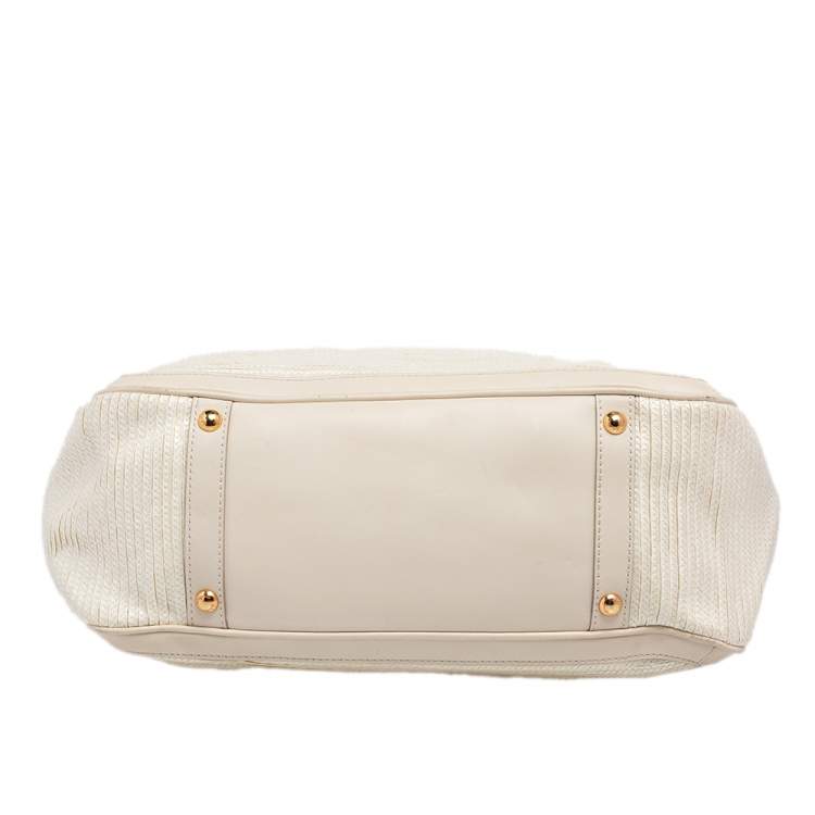 Pre Owned Salvatore Ferragamo Beige Betulla Leather Tote
