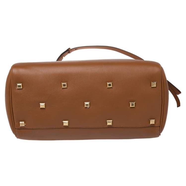Pre Owned Salvatore Ferragamo Brown Leather Medium Studio Tote