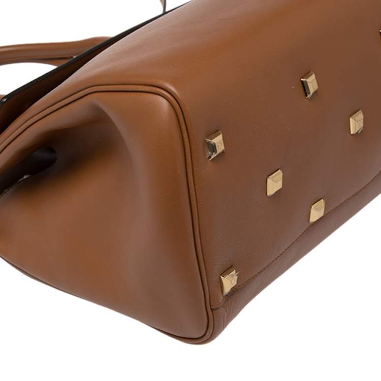Pre Owned Salvatore Ferragamo Brown Leather Medium Studio Tote