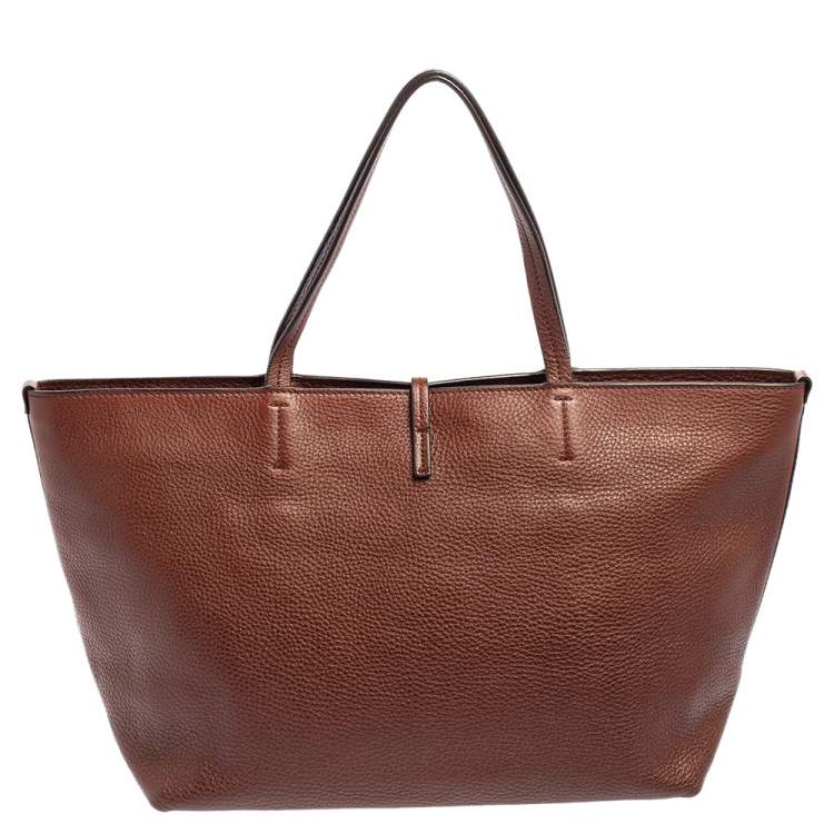 Pre Owned Salvatore Ferragamo Brown Leather Bice Tote