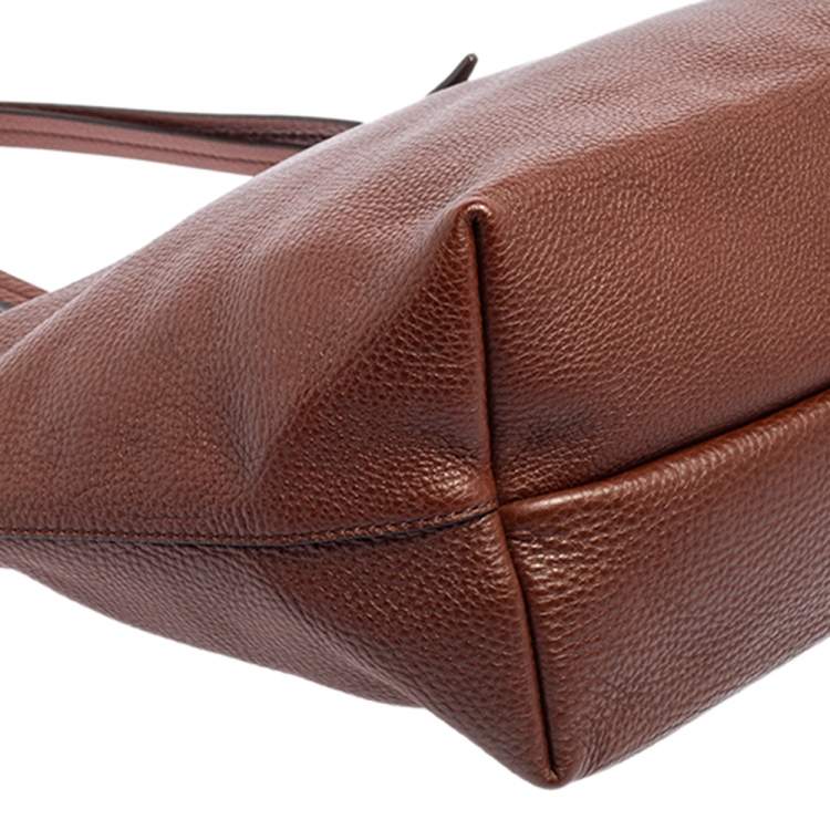 Pre Owned Salvatore Ferragamo Brown Leather Bice Tote