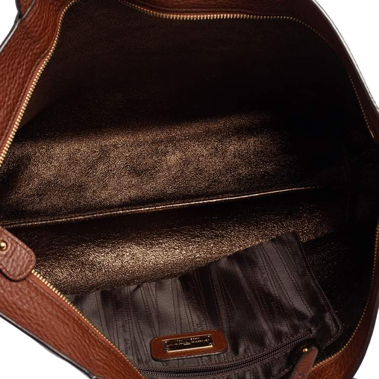 Pre Owned Salvatore Ferragamo Brown Leather Bice Tote
