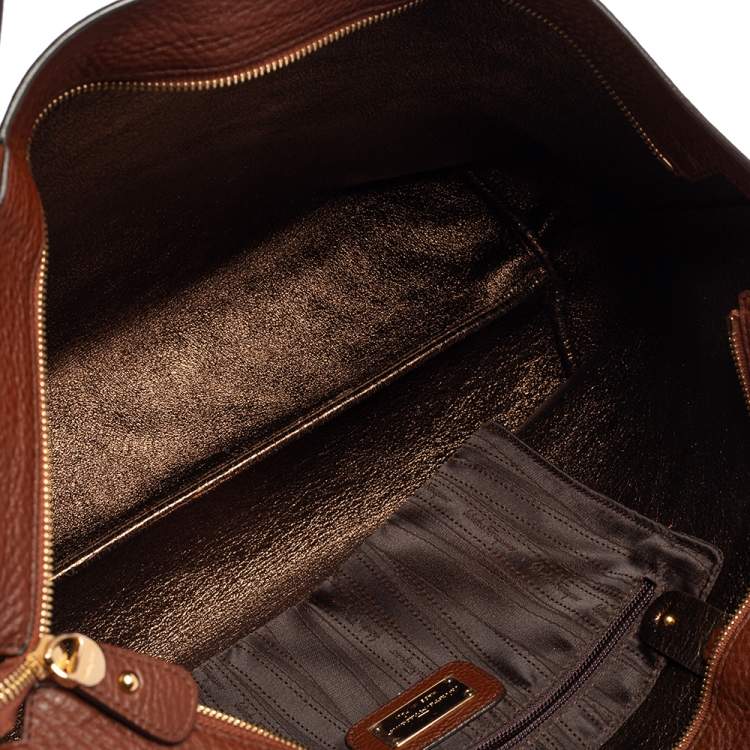 Pre Owned Salvatore Ferragamo Brown Leather Bice Tote