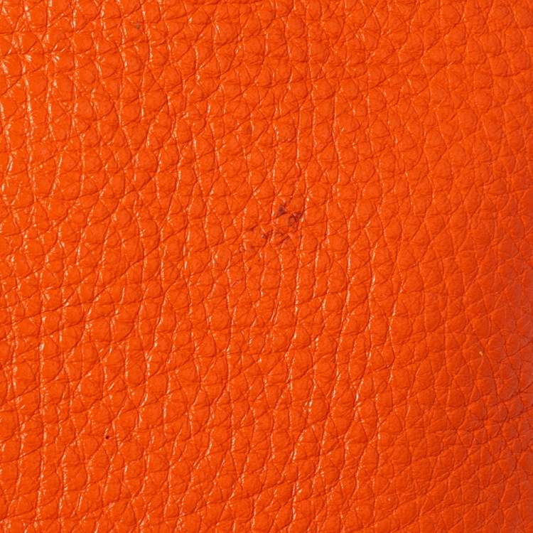 Pre Owned Salvatore Ferragamo Orange Leather Tote