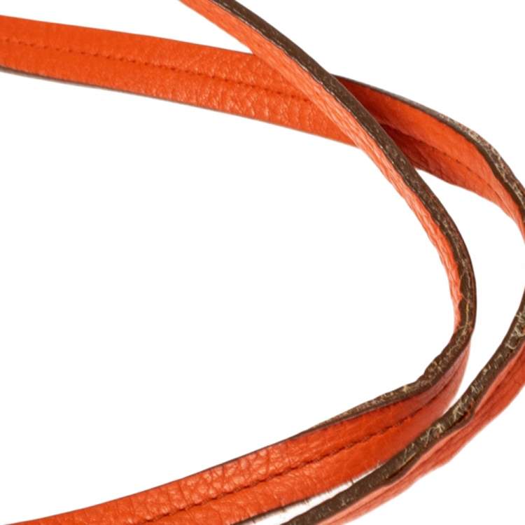 Pre Owned Salvatore Ferragamo Orange Leather Tote