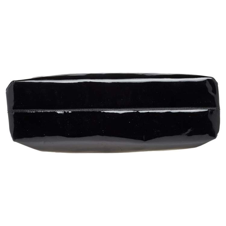 Pre Owned Salvatore Ferragamo Black Patent Leather Satchel