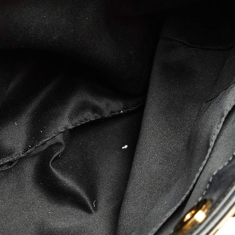Pre Owned Salvatore Ferragamo Black Leather Chain Tote
