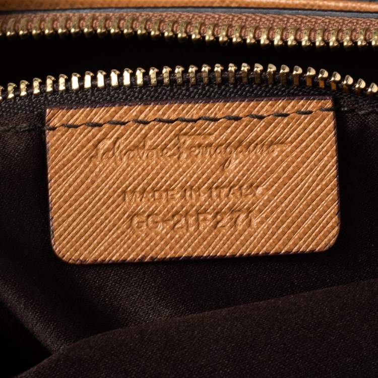 Pre Owned Salvatore Ferragamo Brown Ombre Leather Double Gancio Tote