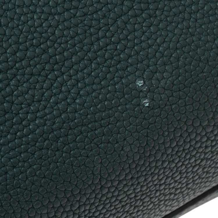 Pre Owned Salvatore Ferragamo Green Leather Satchel