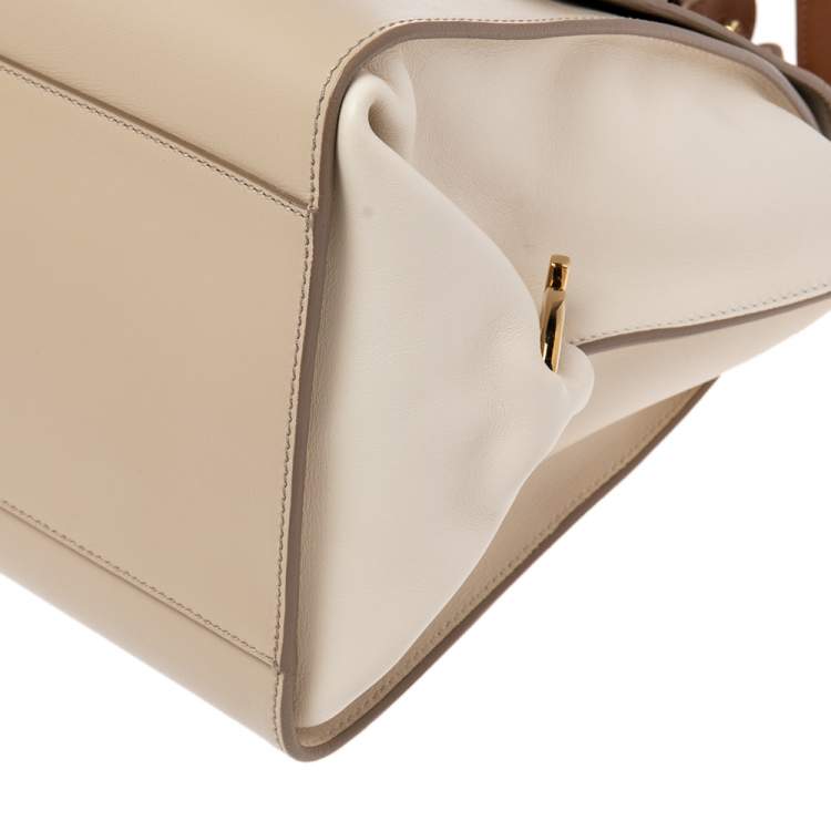 Pre Owned Salvatore Ferragamo Tricolor Leather Large Sofia Top Handle Bag