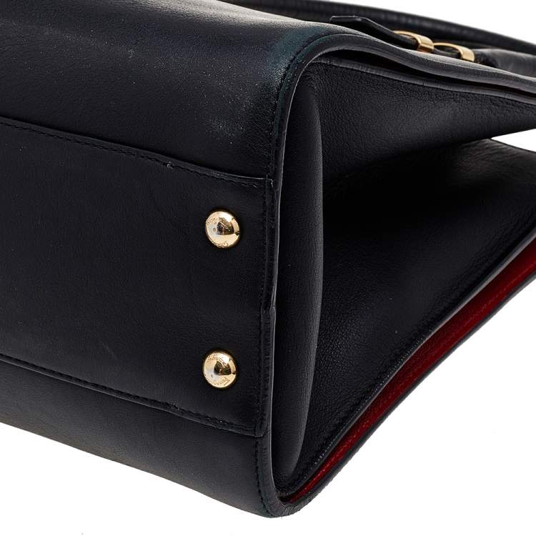 Pre Owned Salvatore Ferragamo Black Leather Tote