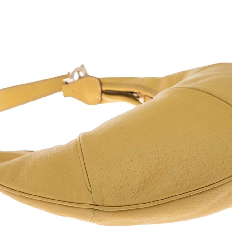 Pre Owned Salvatore Ferragamo Yellow Leather Hobo