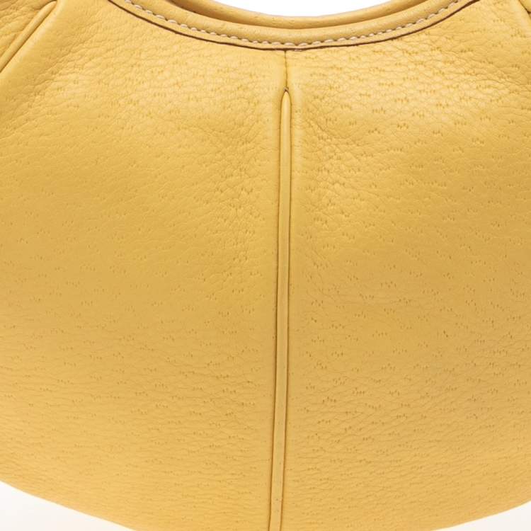 Pre Owned Salvatore Ferragamo Yellow Leather Hobo