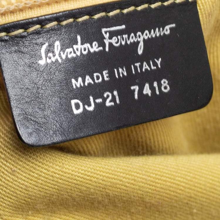 Pre Owned Salvatore Ferragamo Multicolor Nylon and Leather Jungle Safari Print Leopard Tote