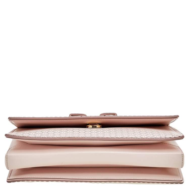 Pre Owned Salvatore Ferragamo Pink Leather Ginny Crossbody Bag