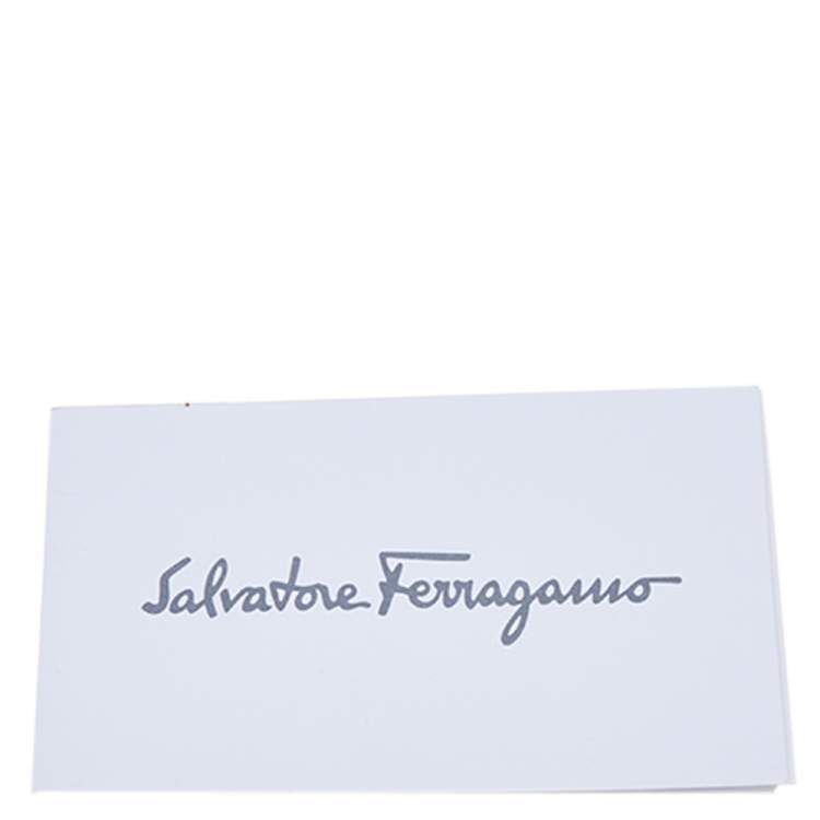 Pre Owned Salvatore Ferragamo Brown Leather Gancini Tote