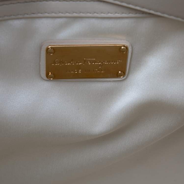Pre Owned Salvatore Ferragamo Multicolor Zigzag Leather Tote