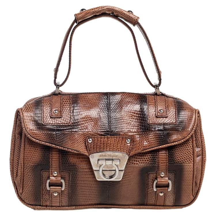 Ferragamo lizard discount bag