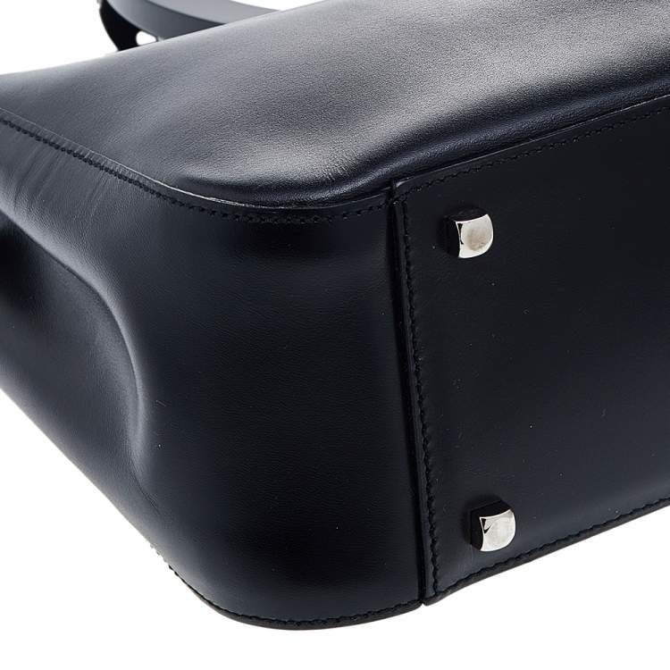 Pre Owned Salvatore Ferragamo Black Leather Gancio Satchel