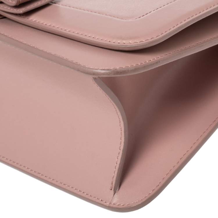 Pre Owned Salvatore Ferragamo Pink Leather Vara Bow Shoulder Bag