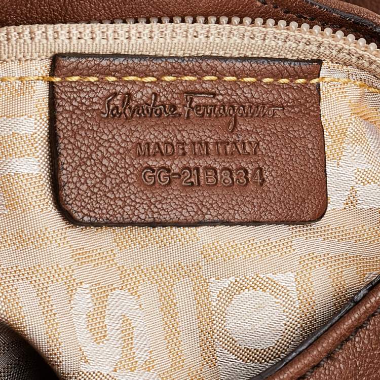 Pre Owned Salvatore Ferragamo Brown Leather Hobo