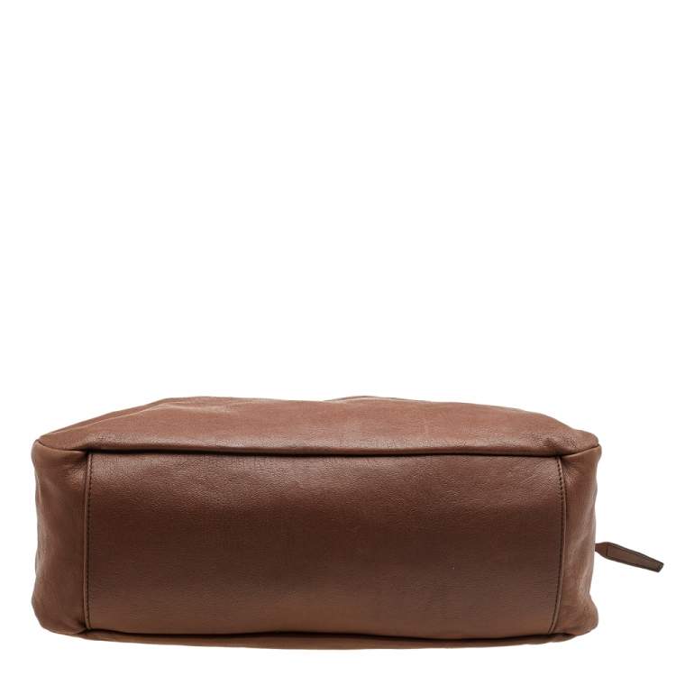 Pre Owned Salvatore Ferragamo Brown Leather Hobo