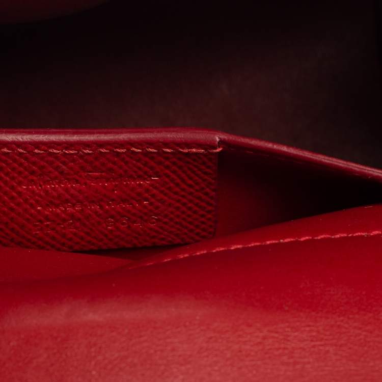 Pre Owned Salvatore Ferragamo Red Leather Carrie Top Handle Bag