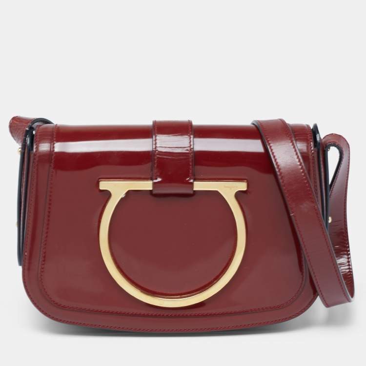 Ferragamo Gancini Multi-Pocket Leather Bag