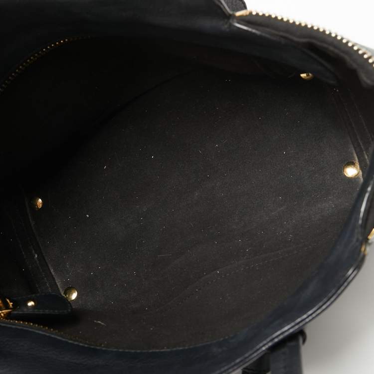 Pre Owned Salvatore Ferragamo Black Leather Arianna Zip Tote