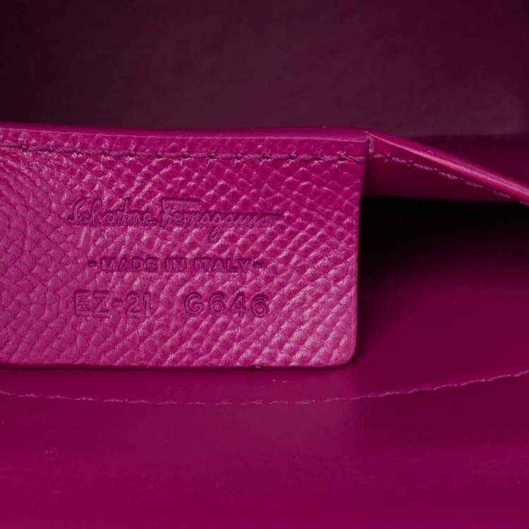 Pre Owned Salvatore Ferragamo Pink Leather Carrie Top Handle Bag