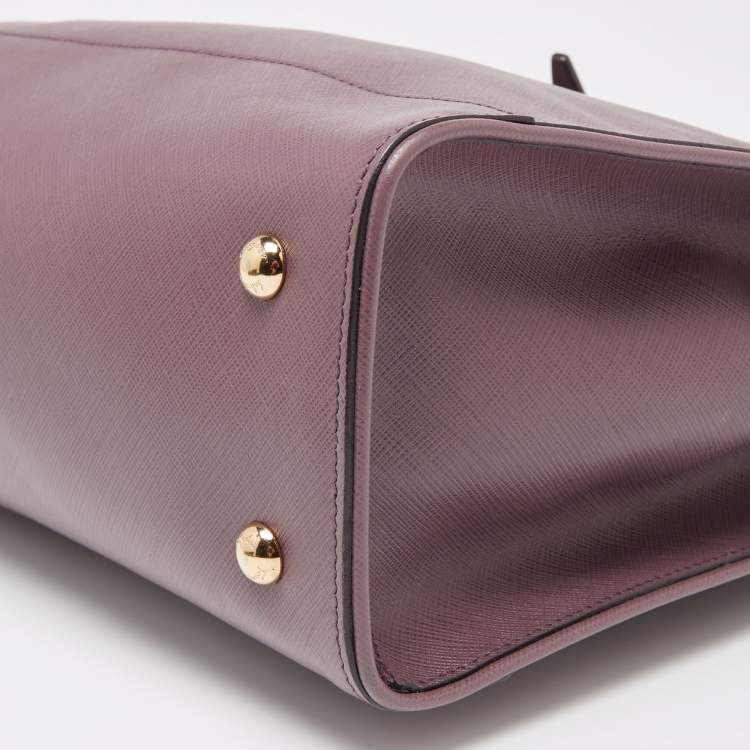 Pre Owned Salvatore Ferragamo Purple Leather Small Briana Tote