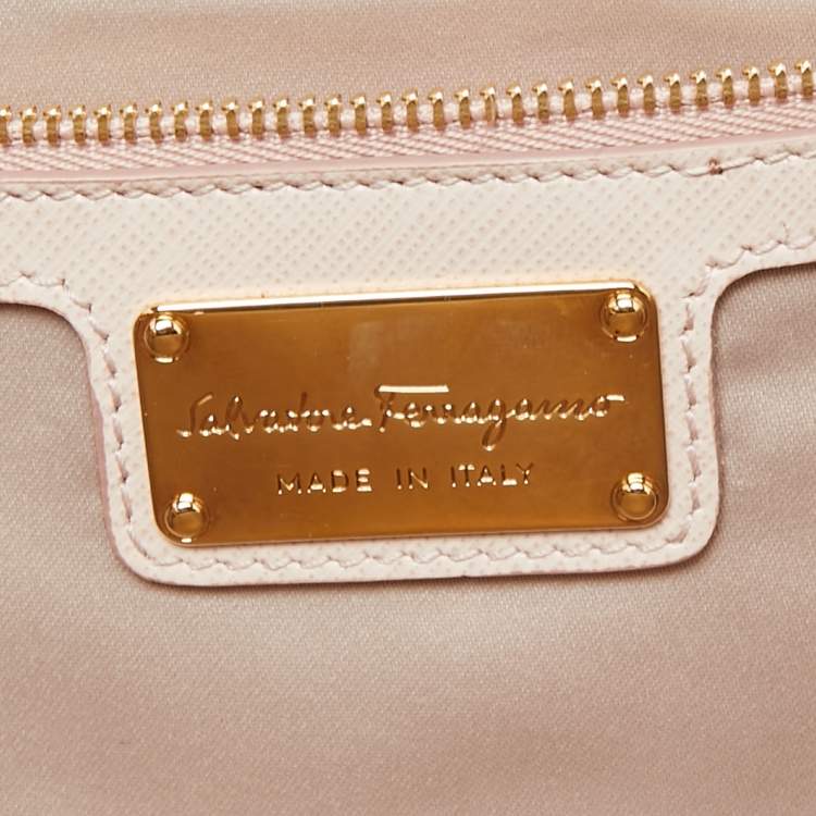 Pre Owned Salvatore Ferragamo Pink Leather Ginny Shoulder Bag