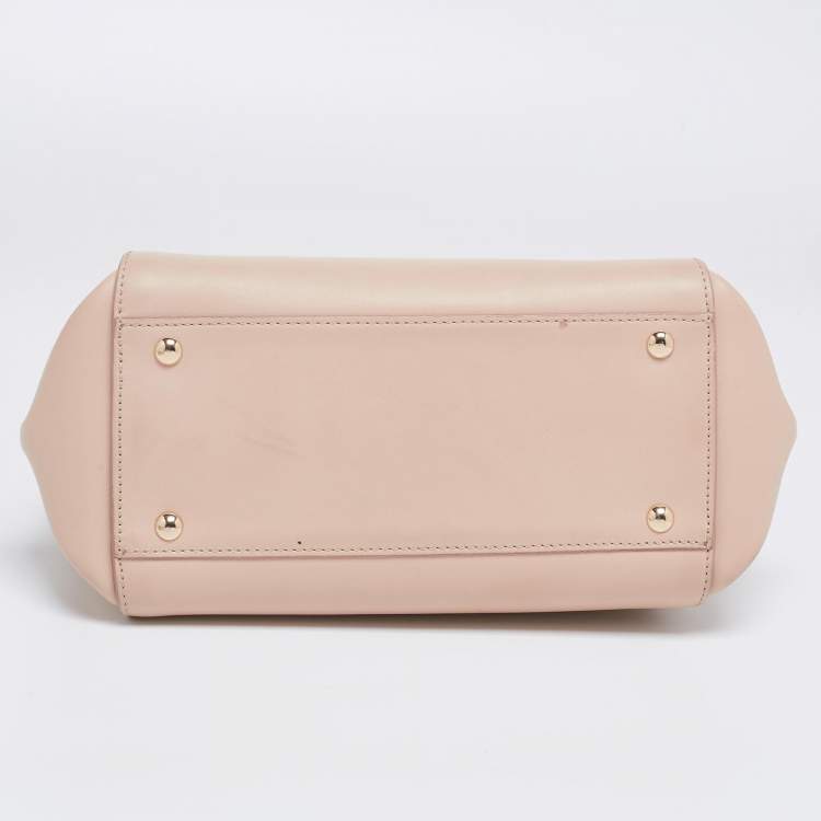 Pre Owned Salvatore Ferragamo Beige Leather Small Sofia Top Handle Bag