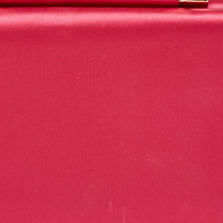 Pre Owned Salvatore Ferragamo Pink Satin Top Handle Bag